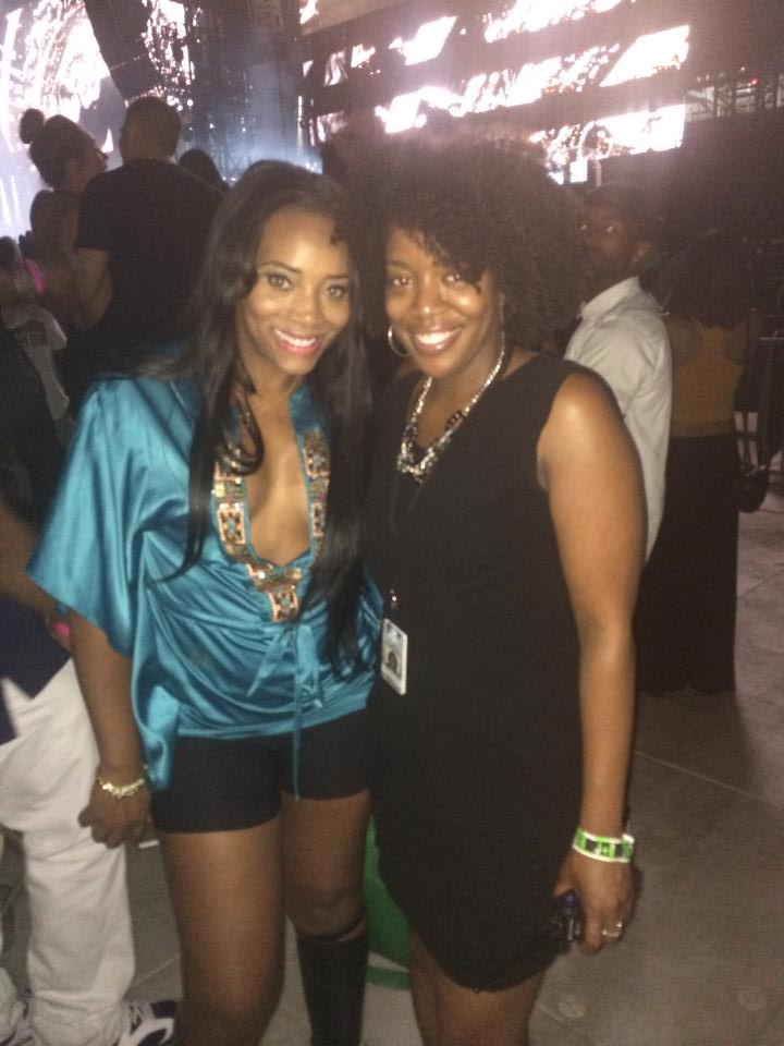 Yandy Smith and Jennifer D. Laws at the On The Run concert at MetLife Stadium - July 12, 2014