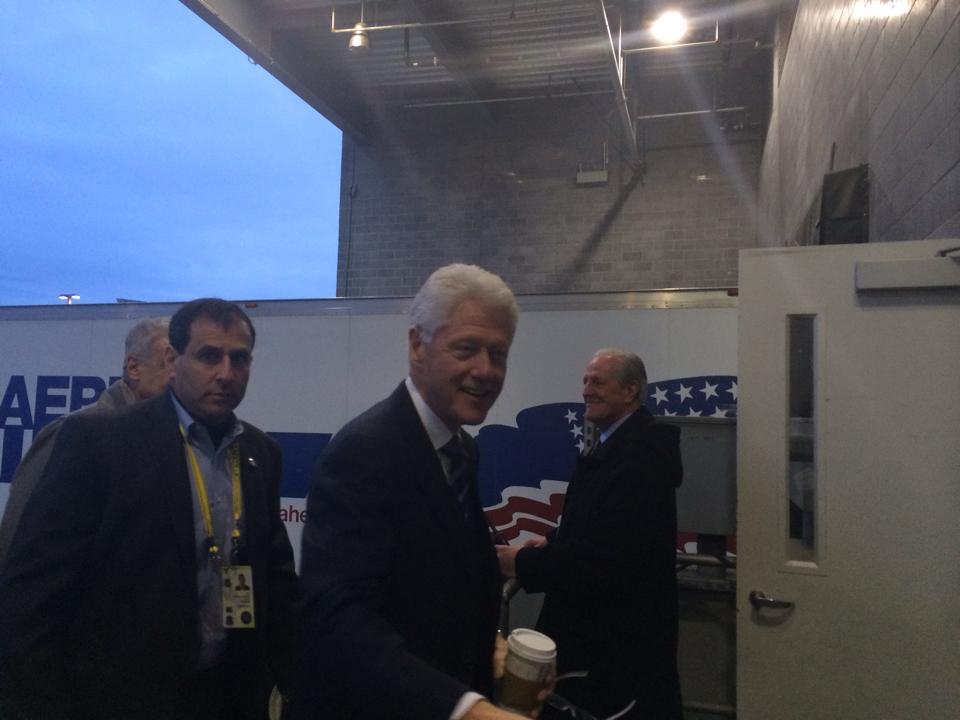 President Bill Clinton shook my hand right after I snapped this pic!