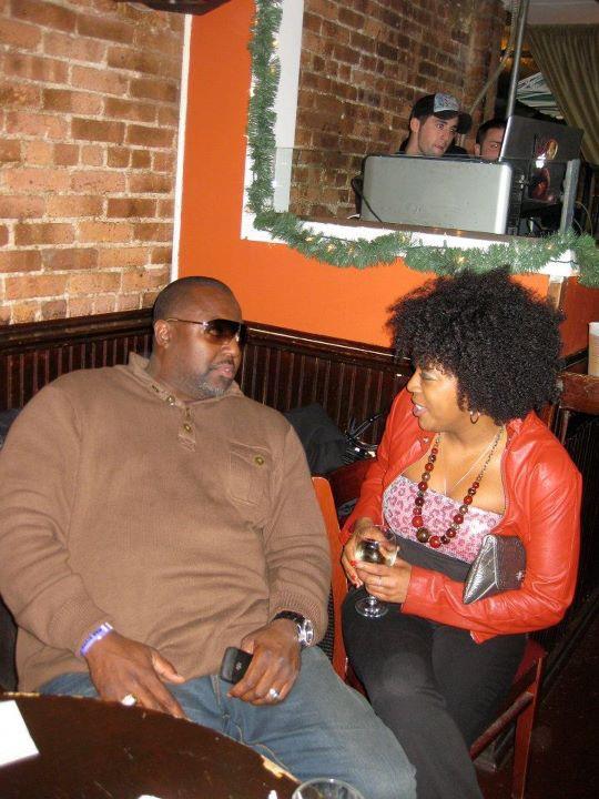 Rodney Hampton and Jennifer Laws at Mad River NYC on January 10, 2012. 