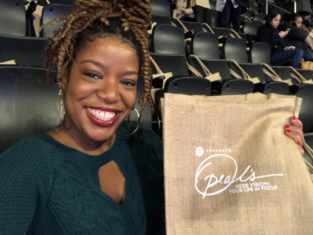 Jennifer D. Laws attends Oprah's 2020 Vision: Your Life in Focus tour at Barclays Center in Brooklyn on February 8, 2020.