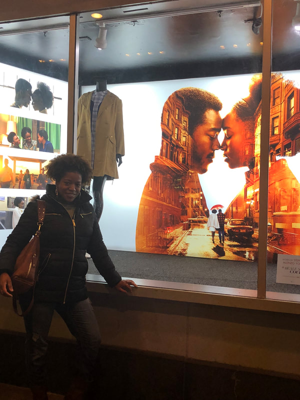 Jennifer D. Laws at Lincoln Square Theater after seeing If Beale Street Could Talk + cast Q&A on December 15, 2018. 