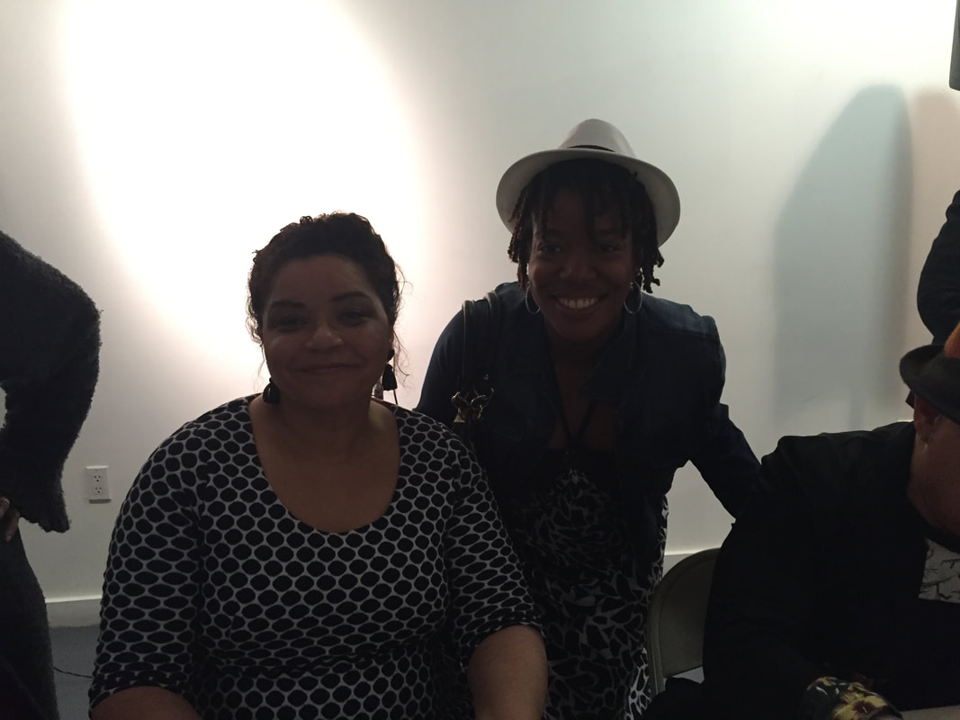 Jan Gaye and Jennifer D. Laws at Jan's book signing at Arts Horizons LeRoy Neiman Arts Center in Harlem on May 20, 2015
