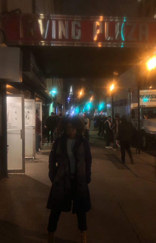 Jennifer D. Laws in front of Irving Plaza for the Big K.R.I.T. concert on March 23, 2018