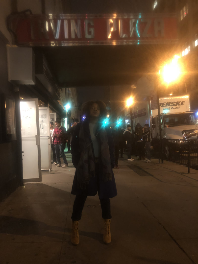 Jennifer D. Laws in front of Irving Plaza at Big K.R.I.T.'s show on March 23, 2018.