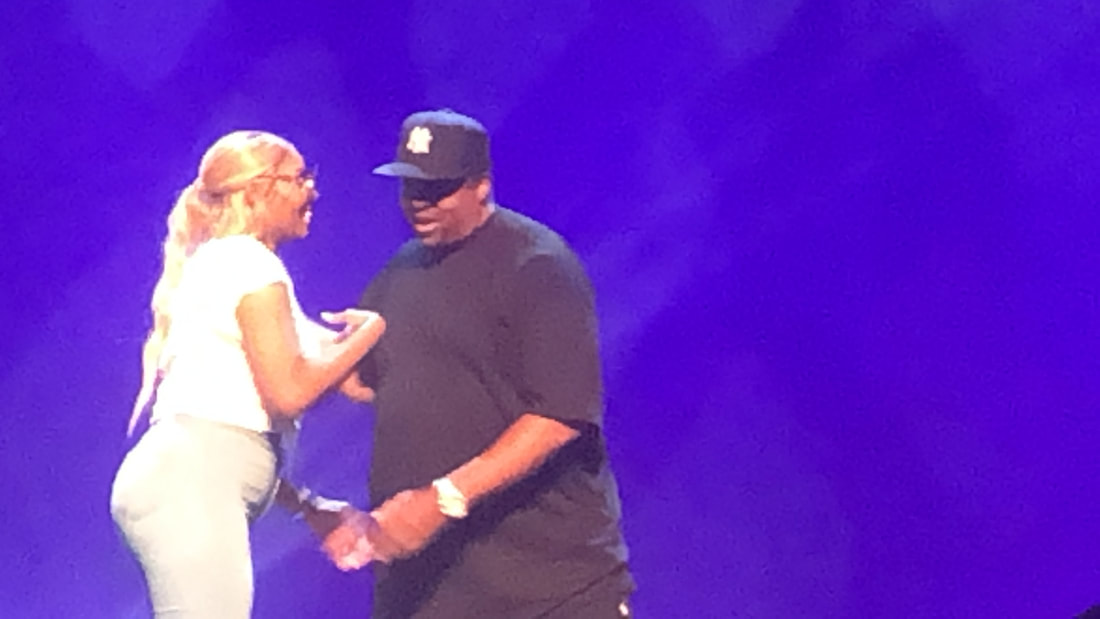 Nene Leakes and Eric B. from Eric B. and Rakim makes an appearance at Kings Theatre on July 13, 2019 for the Ladies Night Out Comedy Tour.Picture