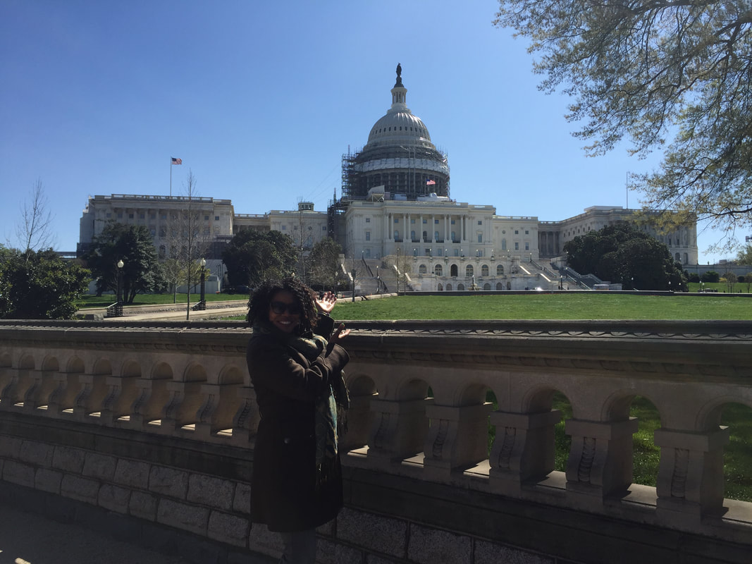 Jennifer D. Laws takes a picture near the United States Capitol in April 2016.