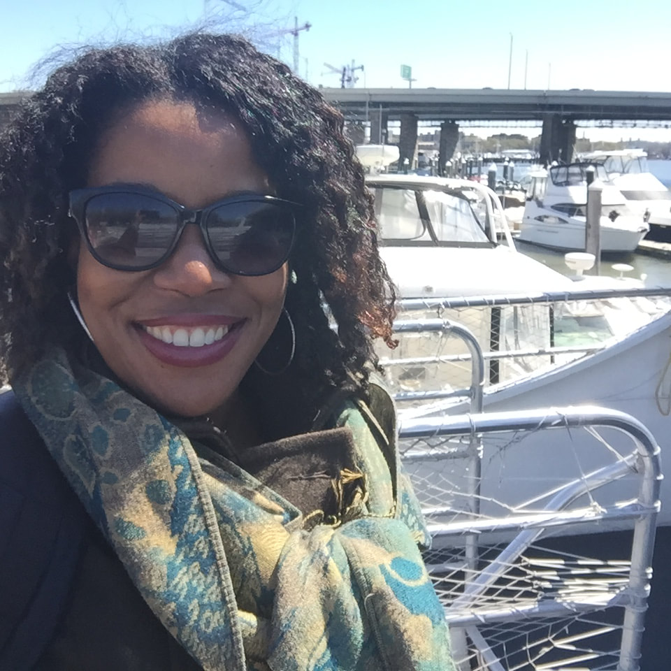Jennifer D. Laws takes a boat ride on the Potomac River in April 2016.