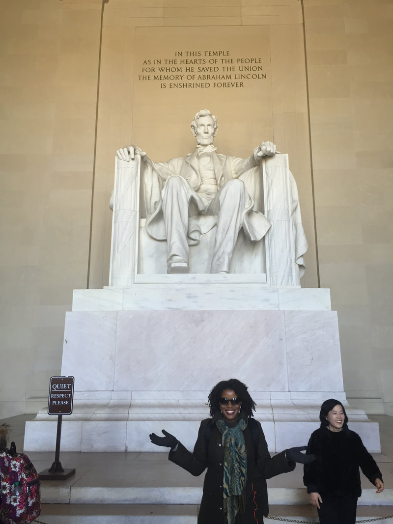 Jennifer D. Laws stands in front of the Lincoln Memorial in April 2016.