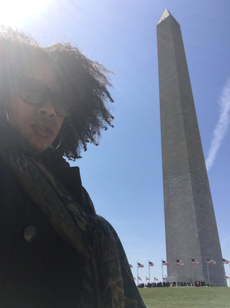 Jennifer D. Laws stands in front of the Washington Monument in April 2016.
