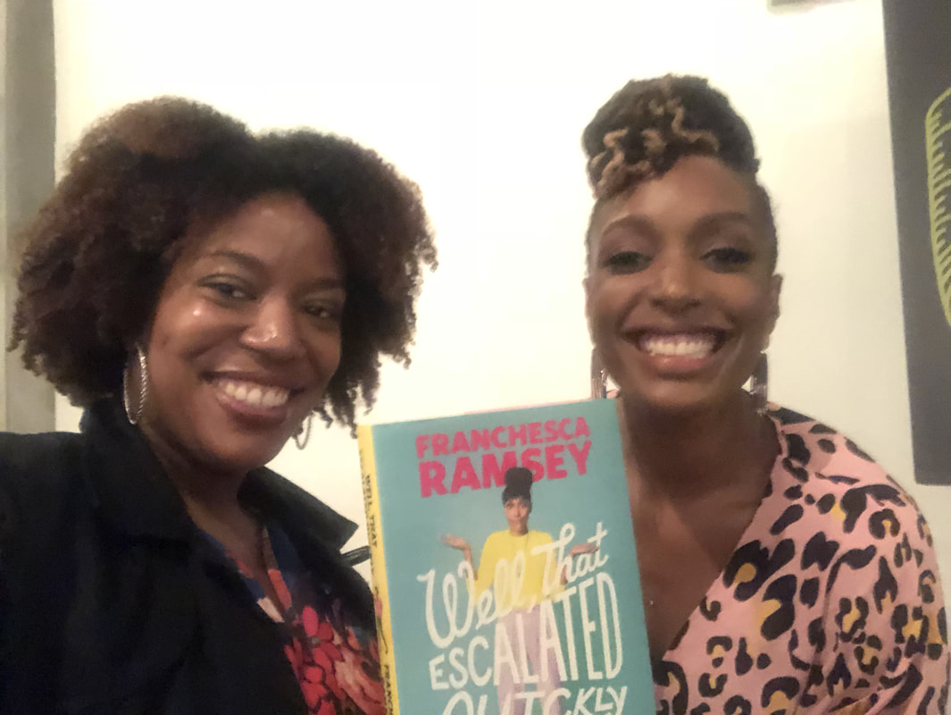 Jennifer D. Laws and Franchesca Ramsey at her book signing in Brooklyn on May 22, 2018.