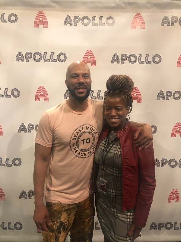 Common and Jennifer D. Laws at his Let Love Tour at the Apollo in Harlem on October 8, 2019.