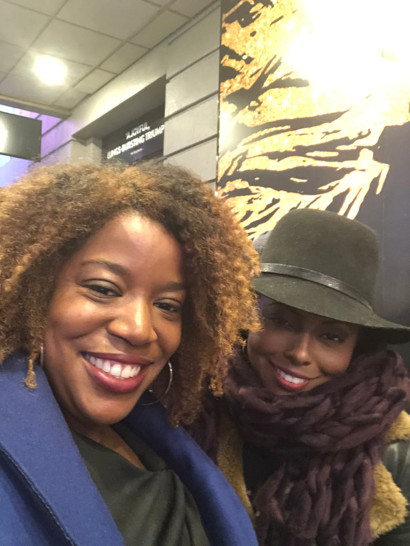 Jennifer D. Laws and Adrienne L. Warren at opening weekend of The Tina Turner Musical at Lunt-Fontanne Theatre on November 9, 2019.