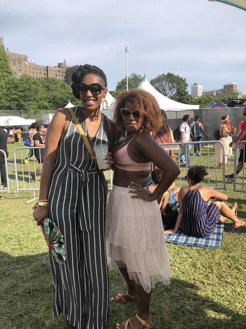 Franchesca Ramsey and Jennifer D. Laws at AfroPunk in Brooklyn
