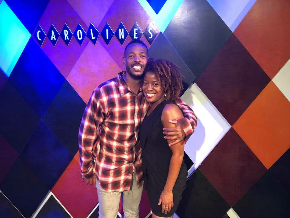 Marlon Wayans and Jennifer D. Laws at his comedy show at Carolines on Broadway on July 27, 2018.